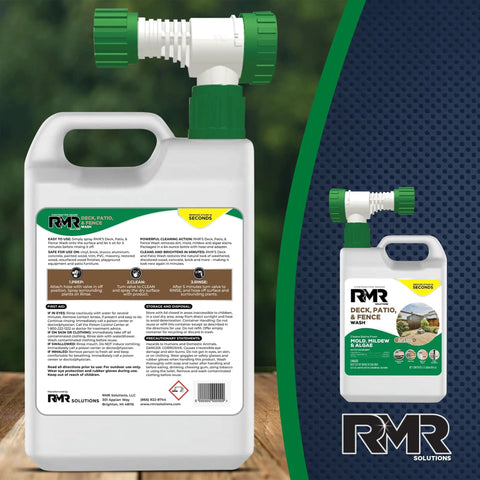 Deck, Patio, And Fence Wash Grime-Busting For Mold, Mildew, And Algae - Commercial-Grade Outdoor Stain Remover, 64 Ounce Bottle