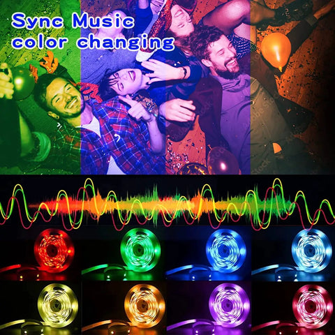 Ultra Long 100 Ft LED Strip Lights With Alexa And Google Assistant Music Sync Tuya App Remote Control Dreamy Bedroom Ambiance
