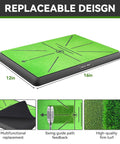 Pro-Grade Indoor Outdoor Golf Practice Mat For Chipping And Swing Path Training, Durable Rubber-Backed Turf Surface