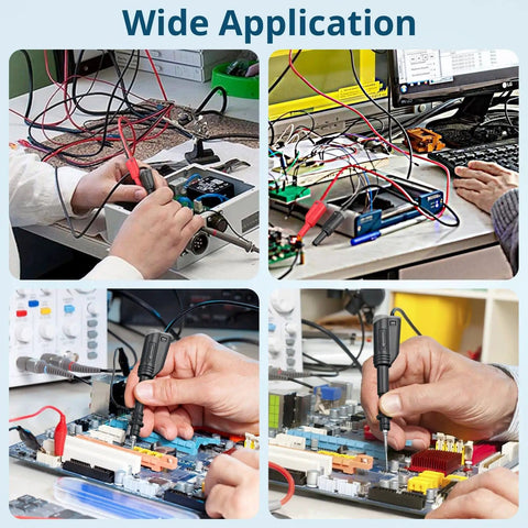 Automotive Oscilloscope Probe Kit With 20 To 1 Attenuator Back Probe Pins and 3M BNC To Banana Cable testing car circuits