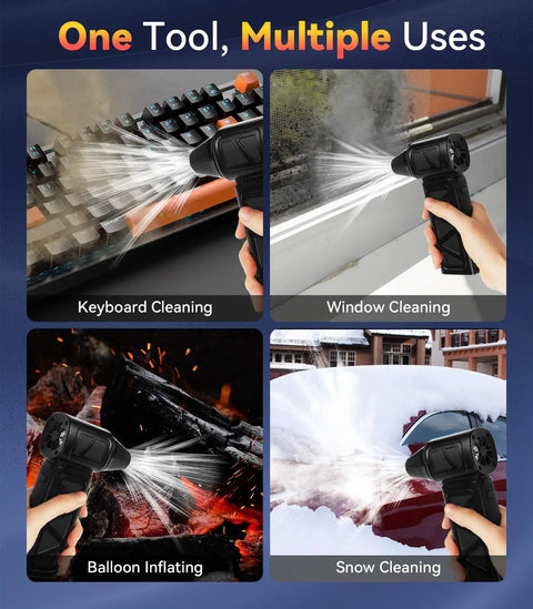 Upgraded Electric Air Duster Cordless With Rechargeable Battery 360000 RPM Turbo Power cleaning keyboard, windows