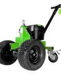 Heavy Duty Electric Trailer Dolly Moves 3600 Lbs With Ease, green valet cart with dual drive tires and hitch.