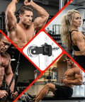 2 Pack Rotating Pulley Attachment For 3x3 Power Rack Swivel Aluminum Cable Setup With 1 And 5/8 Inch Adapters in gym use