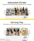 Spacious 80 Quart Party Cooler With Divider And Serving Tray Rolling Ice Chest Keeps Drinks Cold For 36 Hours