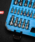 Master Torx Star Socket Set 60 Piece Drop Forged S2 Steel Bits With Chrome Vanadium Sockets in blue case