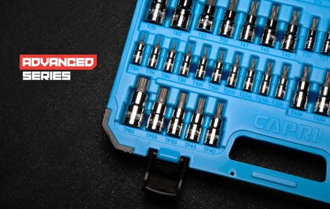 Master Torx Star Socket Set 60 Piece Drop Forged S2 Steel Bits With Chrome Vanadium Sockets in blue case