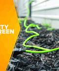 Outdoor Extension Cord For Yard Work, Flexible Weatherproof 16 Gauge SJTW, 2 Prong Power, 120 Foot Lime Green Cable for landscaping.