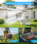 Portable Outdoor Misting System Kit With 6000mAh Pump, 20L Bucket, And 26Ft Hose For Instant Cooling On Patio or Garden