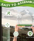 Epic Window Bird Feeder With Five Extra Strong Suction Cups For Outdoors, shown being installed on window