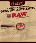 Classic King Size Pre Rolled Cones 50 Pack With Tips And Packing Tubes Included, RAW branding, slow burning classic papers.