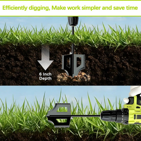 4-in-1 Soil Cultivator and Drill Tiller Attachment for Planter Boxes and Raised Beds demonstration, 6-inch depth in soil