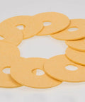 Pack of 10 yellow soldering sponges in a circle, for MX and MFR round work stands, AC-YS4 compatible, high absorbency pad