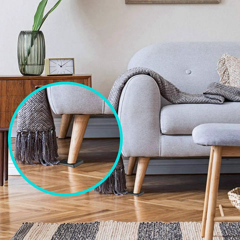 Adjustable Plastic Shims And Table Wedges For Furniture Leveling, non slip leg pads under sofa leg for stability.