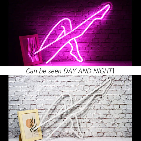 Pink Neon Leg Light Sign USB Powered For Bedroom Decor Bar Man Cave Hotel Dorm Room Wall Decor LED Neon Sign Easy Plug In