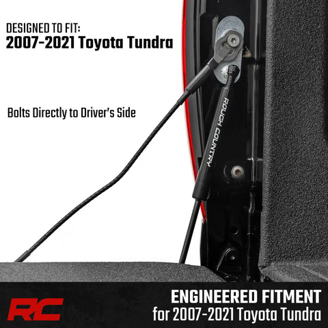 Hydraulic Tailgate Assist For Toyota Tundra 2007 To 2021 Driver Side Slow Release Tailgate Damper Lets You Drop Smoothly Hands Free With One Hand Operation No Slams Or Strain