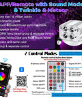 Car Starlight Headliner Kit With Dope 4 Color Fiber Optic Ceiling Lights 32W Engine 1200 Strands Remote Control Features