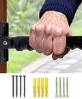 Solid Choice Doorway Flip Up Grab Bar with anti-slip grip, supporting 300 lbs for easy installation and stair assist.