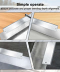 15.25 Inch Sheet Metal Bender Hand Tool For Roofing And HVAC Projects Bends Up To 24 Gauge Steel with handy sight holes.