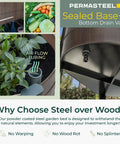 Raised Garden Bed With Legs Built To Last 40 x 20 x 37 In Wood Brown Planter Box With EnGrow TrueSoil Technology for plants