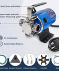 115V 1/10 HP Powerful Water Transfer Pump With Hose Kit, featuring metal shell, 330 GPH non-submersible design with ETL certification.