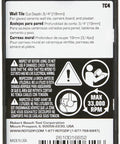 Back packaging of Hardcore 1/8-Inch Tile Cutting Carbide Zip Bits 4 Pack, details in multiple languages, RotoZip compatible