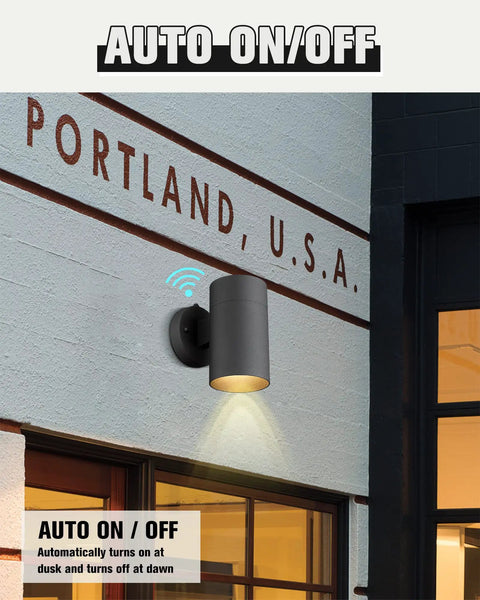 Auto On/Off Outdoor Wall Lights Dusk To Dawn 2 Pack With Photocell Sensor Waterproof Aluminum Exterior Sconces for Porch