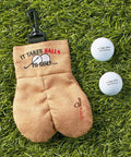 Premium Golf Ball Storage Bag That Holds 6 Balls, Durable Suede Organizer For Tees, Gloves And Accessories, Easy Clip On Pouch, grass background
