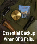 Glow In The Dark Brass Pocket Compass For Kids, Waterproof Navigation Tool with camping gear and essentials.