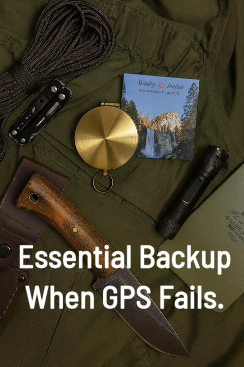 Glow In The Dark Brass Pocket Compass For Kids, Waterproof Navigation Tool with camping gear and essentials.