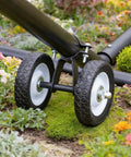 Hammock Stand Wheel Kit With Rubber And Iron Wheels For Easy Outdoor Mobility Weather Resistant Universal Wheel Set in a garden