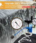 Heavy Duty Patio Sofa Cover For 3-Seat Outdoor Couches Waterproof 78in showing waterproof pressure test under rainfall.
