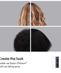 Blonde and dark curly hair styled with Define And Refresh Styling Duo For All Hair Types, A Go-To Leave-In Conditioner Set With Heat Shield Up To 450 F.