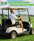 Golf cart with Universal Adjustable Golf Cart Rear View Mirror With Panoramic 270 Degree Rotation And 16.5 Inch Wide Angle Full Back View