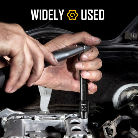 Mechanic using One Half Inch Drive Impact Socket Set Forty Five Piece Deep Shallow Metric Sockets Nine To Thirty Two Millimeter