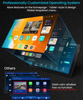 Ultra Slim 11 Inch Wireless CarPlay Screen showing customized operating system interface with GPS Mirror Link feature