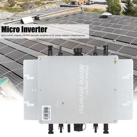 1600W Micro Grid Tie Inverter With WiFi Waterproof MPPT Stackable DC 22 To 60V Input And 120V 230V Pure Sine Wave Output