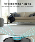 AI Robot Vacuum With XL Self Empty Base Mega Suction For Pet Hair Lidar Navigation Bagless 60 Day Capacity Alexa And WiFi Connected