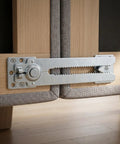 Heavy Duty Sectional Sofa Connectors 4 Pack Interlocking Alligator Style Couch Couplers with metal clip locking fabric edges.