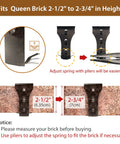 Heavy Duty Brick Hook Clips 4 Pack For Outdoor Hanging On Brick Walls Fits Queen Size Bricks 2.5 To 2.75 Inches No Drill No Nails Siding Hooks For Easy Secure Wall Mounting, clip fitting process with pliers illustration