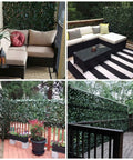 Expandable Privacy Screen Fence For Balcony And Backyard Outdoor Faux Ivy Panel 16 By 45 Inches Closed Expands To 92 Inches Wide With FSC Certified Willow Frame And Decorative Ivy Leaves And Flowers Low Maintenance Easy To Clean on balcony and patio settings
