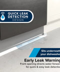 Dishwasher Drain Pan With Front Opening For Quick Leak Detection, Heavy Duty Polymer Floor Protector under dishwasher