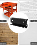 Wall Mount Pressure Washer Rack With One Quarter Inch Quick Connect, Carbon Steel Space Saving Organizer for various surfaces