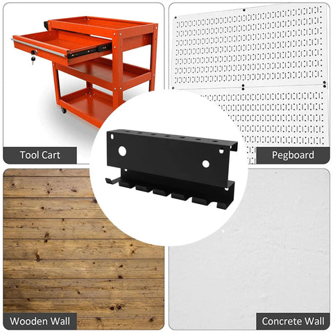 Wall Mount Pressure Washer Rack With One Quarter Inch Quick Connect, Carbon Steel Space Saving Organizer for various surfaces