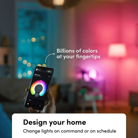 Lit Night Vision Color LED Bulb E26 Smart RGBW With 1100 Lumens Dimmable By Voice Or App, 550 Billion Color Steps, 1500K To 9000K White Range, Infrared For Clearer Security Camera Vision, 1 Pack