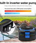 All In One Pond Filter Pump 950 GPH With UV C 13W 110V Inverter Fountain Kit illustration and details