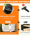 Comparison of Badass Heavy Duty Gate Hinges With 270 Degree Swing Rotation For Outdoor Wood Fences, focusing on high-quality steel vs inferior materials.