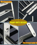 Collage of 25 Inch Wall Mount Towel Rack With Single And Double Bars in Brushed Nickel Stainless Steel SUS 304 components