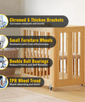 Side Mount Caster Wheels 1.25 Inch Heavy Duty L Shaped Plate With Double Ball Bearing Swivel Set Of 4 installed on crib.