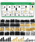 696 Piece M3 Motherboard Standoffs And Spacers Kit With Brass Standoffs And Nylon Spacers For Pro Grade Rigidity And Electrical Insulation Plus Hex Screws And Nuts Set, organized case