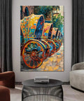 Fresh Bangladesh Rickshaw Wall Art Bringing Vibrant Bengali Folk Canvas Prints Framed 24 By 36 Inch Ready To Hang in living room.